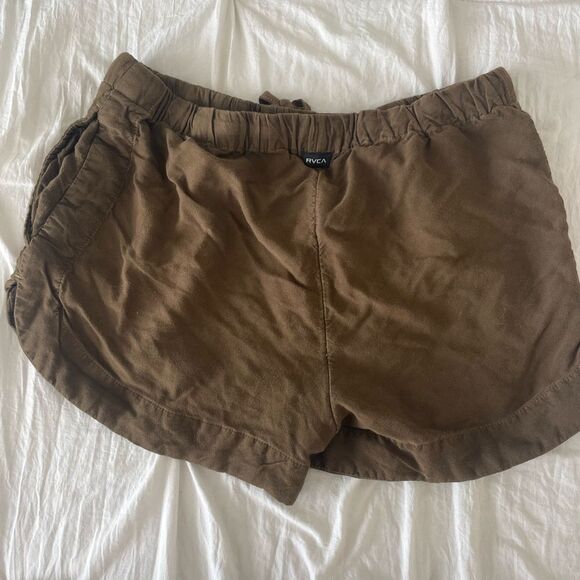 RVCA Women's Brown Athletic Shorts - Picture 3 of 3